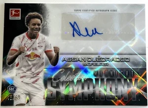 ASSAN OUEDRAOGO #/49 AUTO SYMPHONY 2024-25 Topps MIDNIGHT BUNDESLIGA LEIPZIG RC - Picture 1 of 1