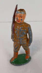 1930's Manoil Japanese Soldier on Parade Dime Store Lead Infantry 3" Tall VTG - Picture 1 of 8