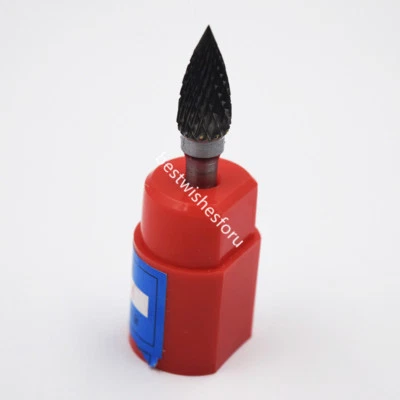 Cylindrical Cut Tungsten Carbide Burr Bur Cutting Tool Die Grinder Bit 1/4" G6 - Image 1 of 4