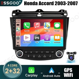10" Android 15 For Honda Accord 2003-2007 CarPlay Car Stereo GPS FM Radio BT+CAM - Picture 1 of 16