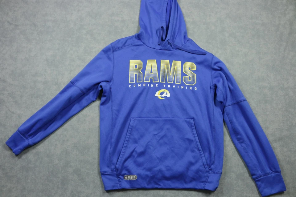 Sudadera con Capucha Los Angeles Rams Para Hombre Azul NFL Fútbol Nueva Era Combina Entrenamiento Polar Foto 1 de 4