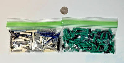 Lote de 252 piezas K'nex azul blanco gris negro verde varillas 0.5" 1.25" 2" Knex Classic Foto 1 de 3