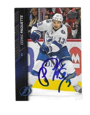 Cedric Paquette 2015-16 Upper Deck Card #422 Signed - Image 1 of 2