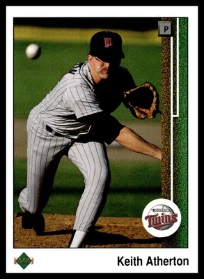 1989 Upper Deck #599 Keith Atherton Minnesota Twins Baseball Card - Image 1 of 2