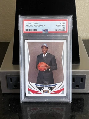 2004 Topps #229 Andre Iguodala PSA 10 Gem Mint Rookie 76ers Warriors  - Image 1 of 2