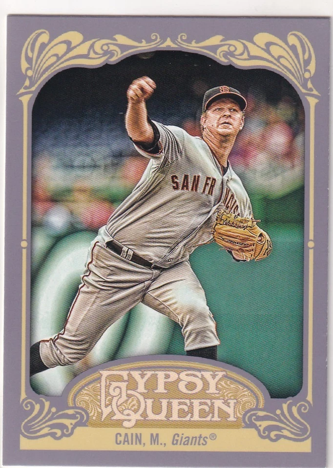 2012 TOPPS GYPSY QUEEN MATT CAIN SAN FRANCISCO GIANTS MLB BASEBALL #2323 - Image 1 of 1