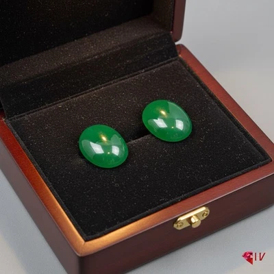 Jadeíta birmana certificada jade natural/tipo A/jadeíta suelta verde imperial Foto 1 de 4