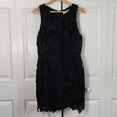 ASTR The Label Women's Black Lace Sleeveless Knee Length Back Zipper Dress Sz LG - Image 1 of 4
