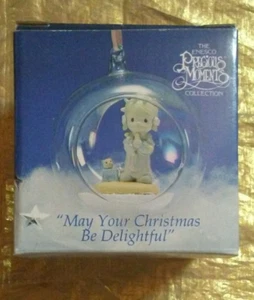 1993 Enesco PRECIOUS MOMENTS Ornament in Box - May Your Christmas Be Delightful - Bild 1 von 3
