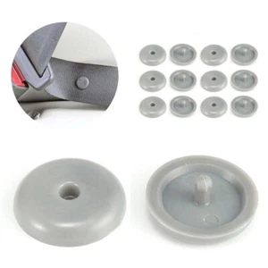 10Pcs Seat Belt Clips Button Buckle Stop Universal Stopper Kit Gray - Foto 1 di 10
