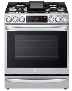 LG 30" Stainless 5 Sealed Burner Smart Instaview Gas Slide-In Range LSGL6337F - Picture 1 of 1