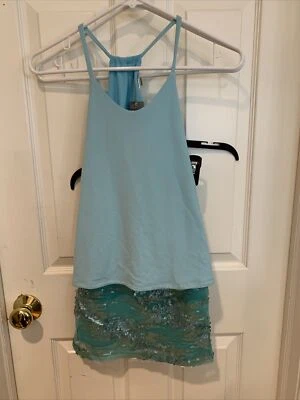 Conjunto de saia e top de lantejoulas designer Elisa B meninas boutique tamanho 7 novo com etiquetas - Imagem 1 de 4