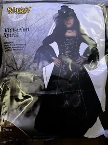 Enagua gótica victoriana negra y plateada disfraz de Halloween niño talla L 12-14 - Imagen 1 de 1