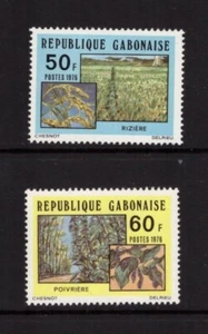 Gabón 1976 conjunto de sellos de naturaleza/agricultura sin montar o nunca montados como nuevos - Imagen 1 de 1
