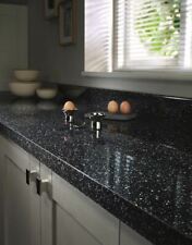 Black Sparkle 40mm Square Edge Laminate Kitchen Worktop + Free Edging Strip