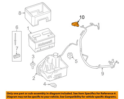 Оригинальная крышка для защиты аккумулятора FORD 2010 F-150 5,4 л-V8 AL3Z14277B - Изображение 1 из 2