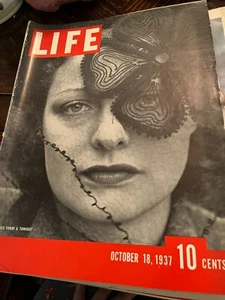 VINTAGE LIFE Magazine  October 18,1937  all Original Fashion of the day & night - Foto 1 di 1