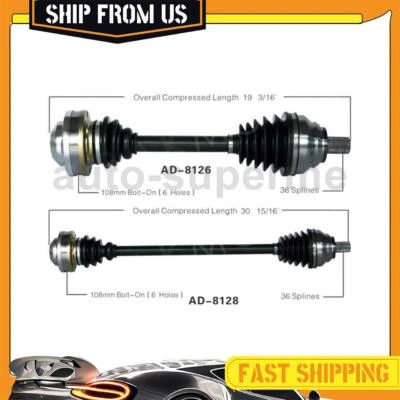 For Volkswagen CC 2009-2010 Front CV Axle Half Shaft Joints 2PCS - Image 1 of 4