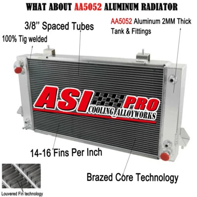 Full Aluminum Radiator Fit 1987-1998 Land Rover/Range Rover 3.9 Discovery V8 US Foto 1 de 4