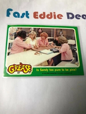 TOPPS 1978 THE GREASE THE MOVIE BUBBLEGUM CARD 87 SANDY THE PINK LADIES RIZZO - Image 1 of 2
