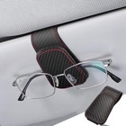 Magnetic Car Sun Visor Eyeglass Hanger Clip Leather Glasses Holder Accessories