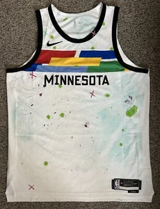 RARE Nike Minnesota Timberwolves 2022 City Edition ART Jersey DRI-FIT 52XL LOOK! - Picture 1 of 7