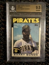 BARRY BONDS 1986 TOPPS TRADED TIFFANY ROOKIE #11T GEM BGS 9.5 PIRATES GIANTS RC
