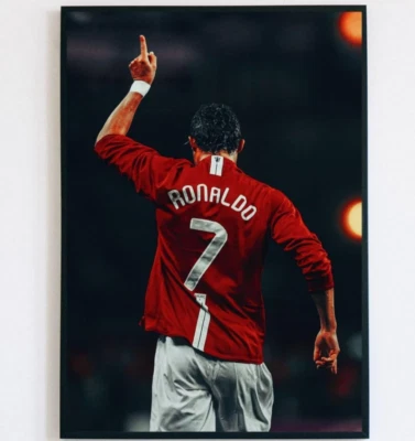 Poster Football Cristiano Ronaldo CR7 Soccer Poster, gift for fans