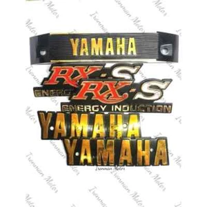 Complete Set Of Emblem Tank / Battery / Fork For Yamaha RXS RX115 - Picture 1 of 4