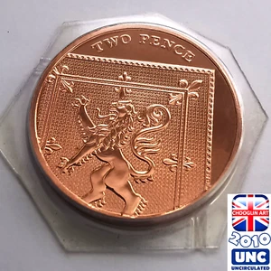(BRILLIANT UNC) BRITISH 2010 ELIZABETH II TWO PENCE 2p coin, 15 Years Old! - Picture 1 of 2