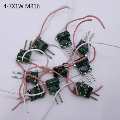 4-7X1W  7X1W MR16 LED Driver power supply DC12V For 4W 5W 6W 7W LED light Bulb - Image 1 of 4
