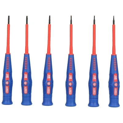 Electricians VDE Precision Tamper Torx Star Juego de destornilladores T5 - T10 Kit de 6 piezas - Imagen 1 de 4