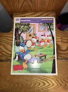 Vintage Disney Donald Duck Frame-Tray Puzzle Cardboard Whitman 12 Pieces - Picture 1 of 9