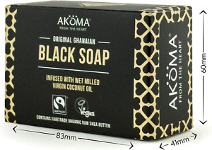 Black Soap with Shea Butter and Coconut Oil for Men and Women | Vegan, Organic,