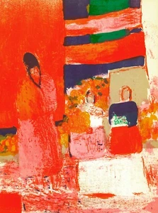 Original 1964 Lithograph "Mexique" by Bernard Cathelin - Picture 1 of 1