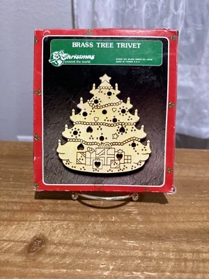 Brass Tree Trivet Christmas Around the World Taiwan with Box - Image 1 of 4