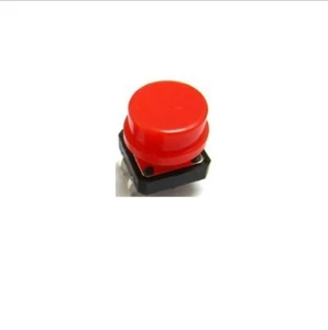 Interruptor de botón táctil de 4 pines tapa roja #F5 50 piezas 12 x 12 x 12 mm - Imagen 1 de 4