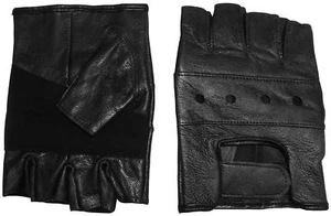 NICE CAPS Mens Adults 100% Genuine Leather Biking Biker Gloves With Air Holes - Picture 1 of 1
