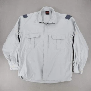 Mammut grau Langarm Herren Gr. M Outdoor Wander Hemd Nylon Taschen Trail - Bild 1 von 8