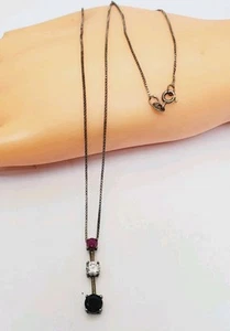 Vintage Sterling Silver 925 Pendant On Sterling Necklace (26) - Picture 1 of 7