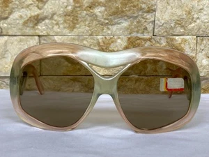 VINTAGE SAMCO SUNGLASSES PARTY OVERSIZED 1960'S ITALIAN UNISEX UNUSED GREEN RARE - Picture 1 of 20