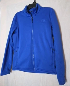 The North Face Fleece Jacket Men's Size Small Blue Full Zip Deep Pile Mock Neck - Picture 1 of 14