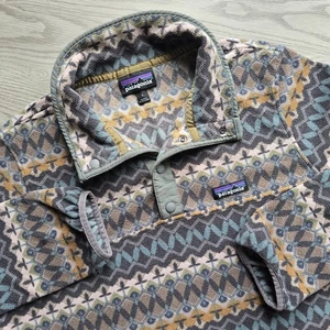 Patagonia Micro D Snap T Fleece Pullover Women’s Large Aztec Western Geometric  - Picture 1 of 9
