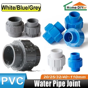 20/25mm~110mm PVC Pipe Union Connector Joint Weld Solvent Pressure Pipe Fittings - Picture 1 of 37