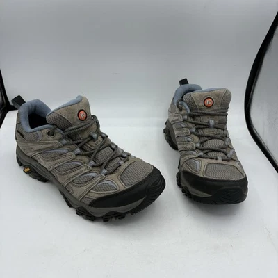 Zapatos Merrell para mujer talla 10 Moab 3 grises impermeables Vibram senderismo sin plantillas Foto 1 de 4