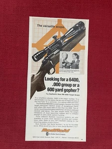 Vintage 1974 Redfield Scope Print Ad Low Profile Scope Advertisement - Picture 1 of 3