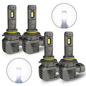 AUXITO 4x 9005+9006 LED Headlight Combo High Beam Low Bulbs Kit Super White Lamp - Picture 1 of 16