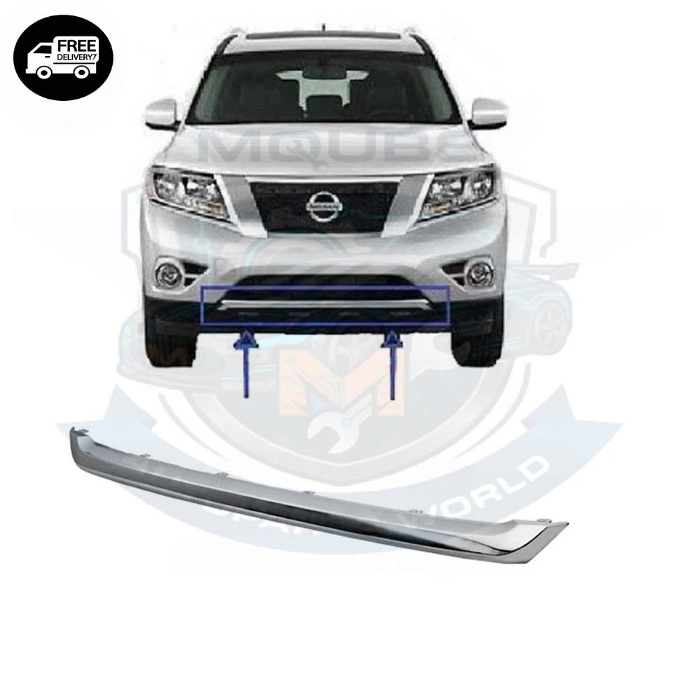 New 2013-2016 Front Bumper Lower Chrome Trim Moulding NISSAN PATHFINDER Foto 1 de 1