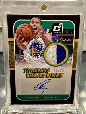 2014-15 Panini Donruss Stephen Curry Timeless Treasures GW Patch Auto /25!! - Image 1 of 4
