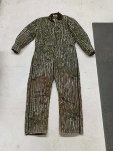 Duxbak Coveralls Men's Large Reg Trebark Camo Hunting Insulated Vintage USA Made - Picture 1 of 16